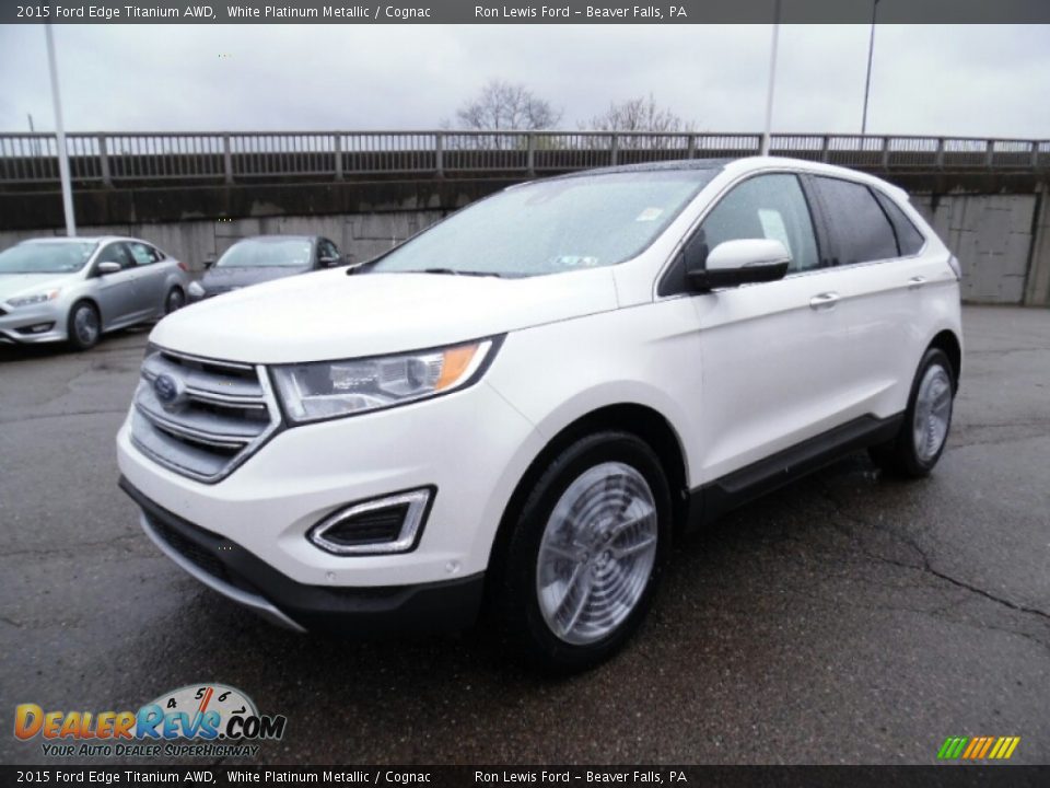 Front 3/4 View of 2015 Ford Edge Titanium AWD Photo #8