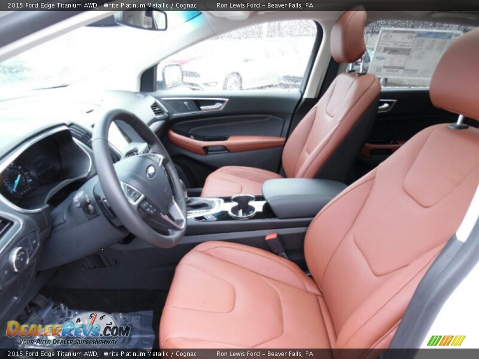 Cognac Interior - 2015 Ford Edge Titanium AWD Photo #12