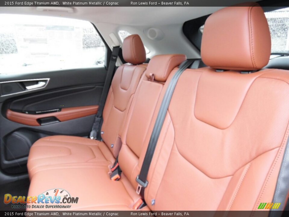 Rear Seat of 2015 Ford Edge Titanium AWD Photo #13