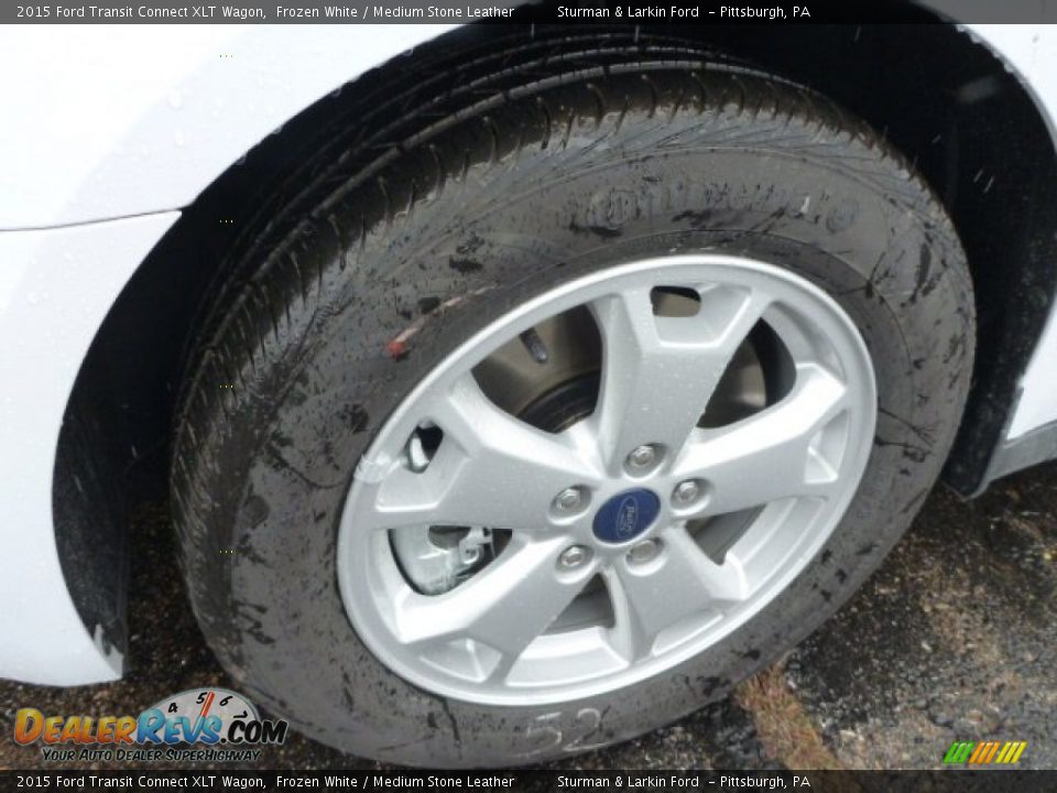 2015 Ford Transit Connect XLT Wagon Frozen White / Medium Stone Leather Photo #8