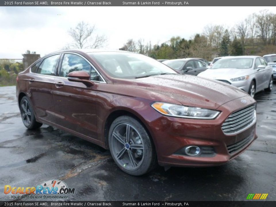 2015 Ford Fusion SE AWD Bronze Fire Metallic / Charcoal Black Photo #1