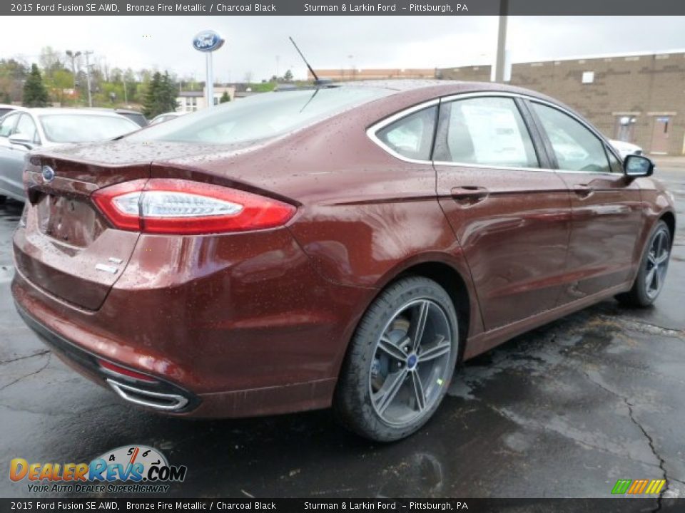 2015 Ford Fusion SE AWD Bronze Fire Metallic / Charcoal Black Photo #2