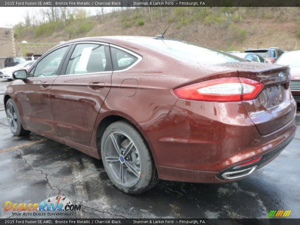 2015 Ford Fusion SE AWD Bronze Fire Metallic / Charcoal Black Photo #4