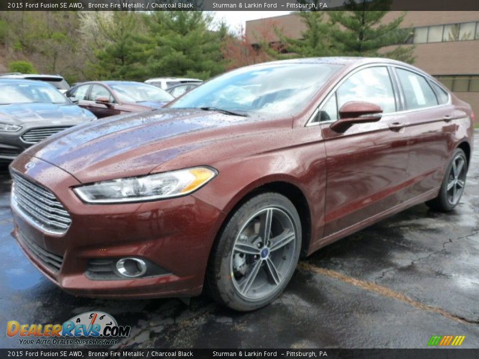2015 Ford Fusion SE AWD Bronze Fire Metallic / Charcoal Black Photo #5