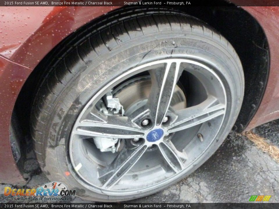 2015 Ford Fusion SE AWD Bronze Fire Metallic / Charcoal Black Photo #6