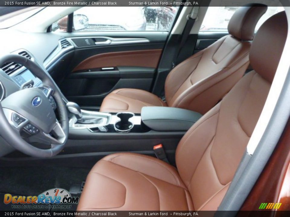 2015 Ford Fusion SE AWD Bronze Fire Metallic / Charcoal Black Photo #7