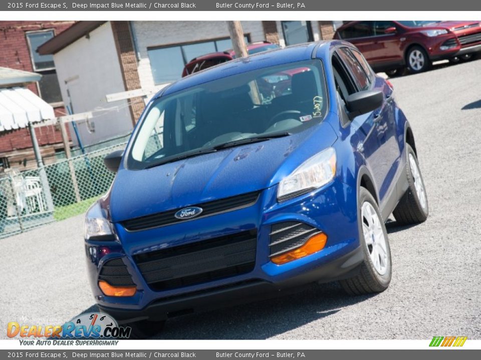 2015 Ford Escape S Deep Impact Blue Metallic / Charcoal Black Photo #2