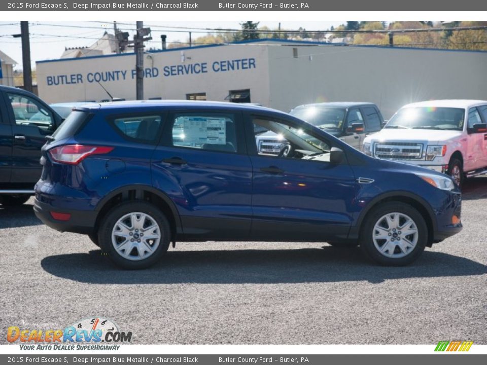 2015 Ford Escape S Deep Impact Blue Metallic / Charcoal Black Photo #3