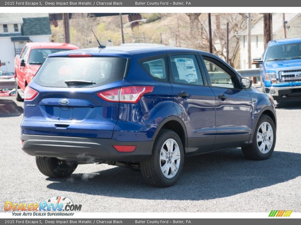 2015 Ford Escape S Deep Impact Blue Metallic / Charcoal Black Photo #4