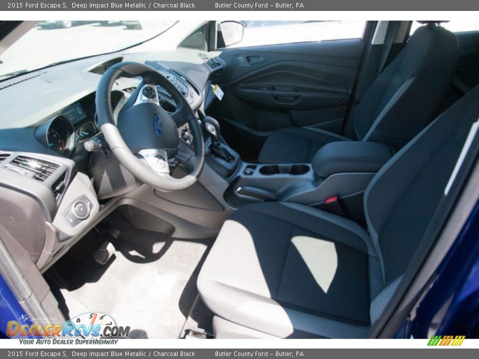 2015 Ford Escape S Deep Impact Blue Metallic / Charcoal Black Photo #6