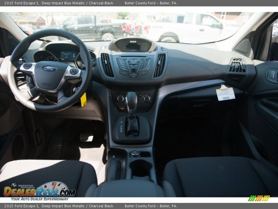 2015 Ford Escape S Deep Impact Blue Metallic / Charcoal Black Photo #10