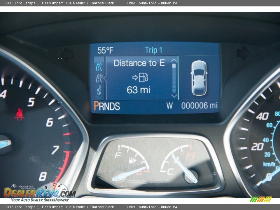 2015 Ford Escape S Deep Impact Blue Metallic / Charcoal Black Photo #13