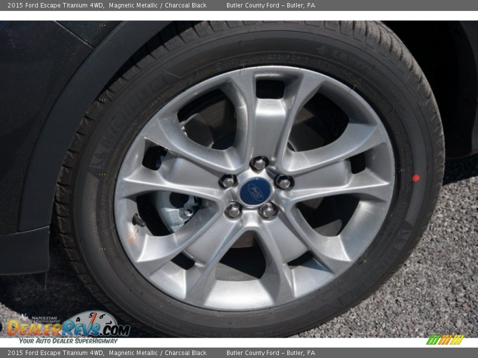 2015 Ford Escape Titanium 4WD Magnetic Metallic / Charcoal Black Photo #3