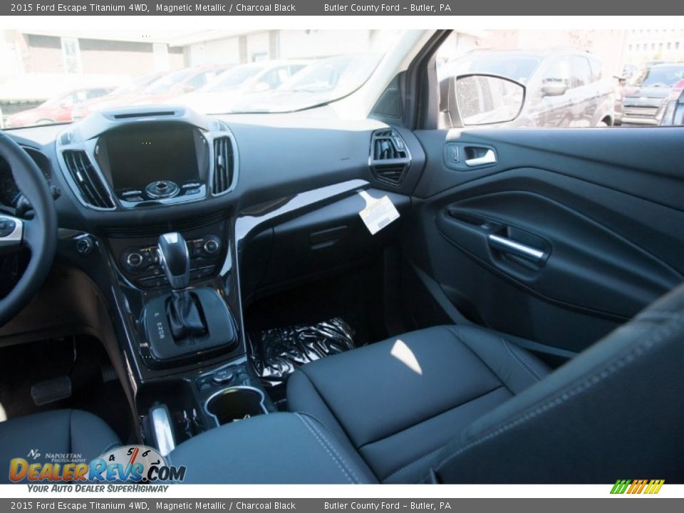 2015 Ford Escape Titanium 4WD Magnetic Metallic / Charcoal Black Photo #13