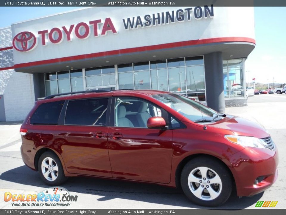 2013 Toyota Sienna LE Salsa Red Pearl / Light Gray Photo #2