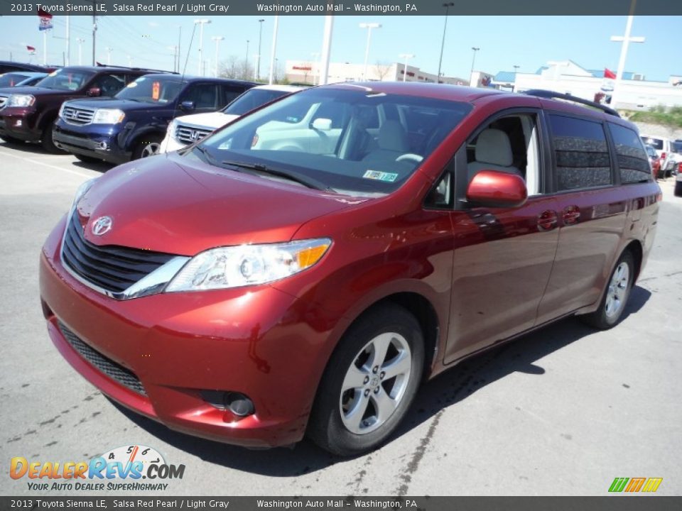 2013 Toyota Sienna LE Salsa Red Pearl / Light Gray Photo #4