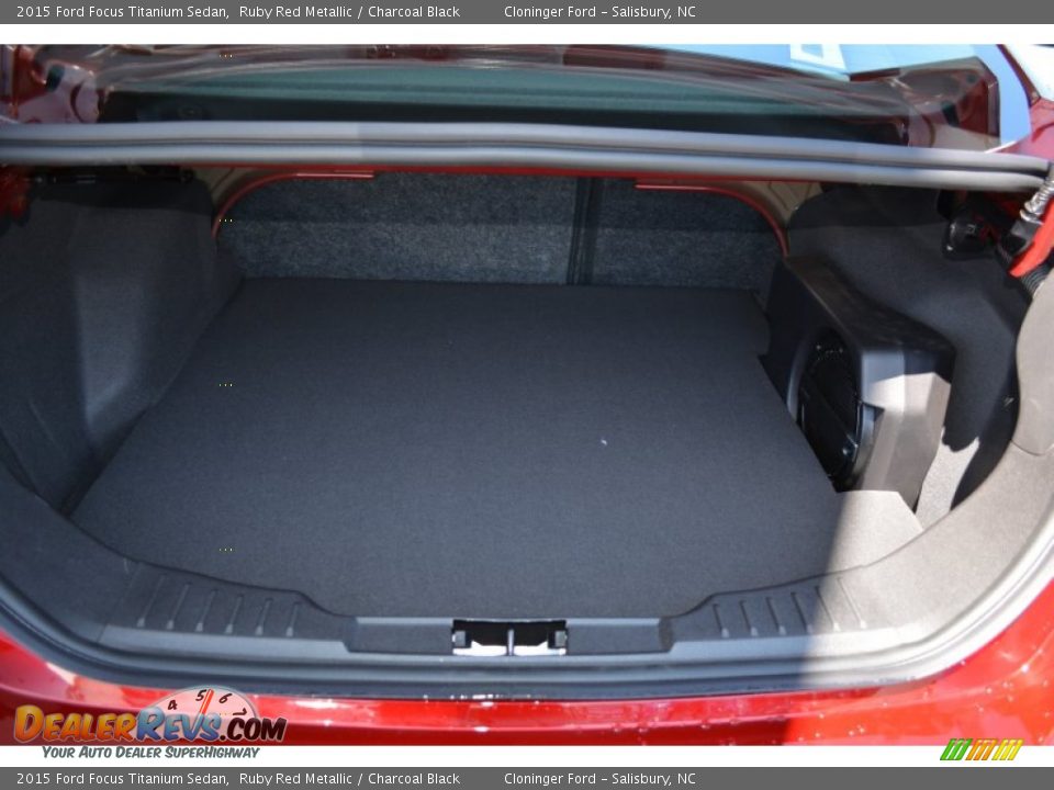 2015 Ford Focus Titanium Sedan Ruby Red Metallic / Charcoal Black Photo #11