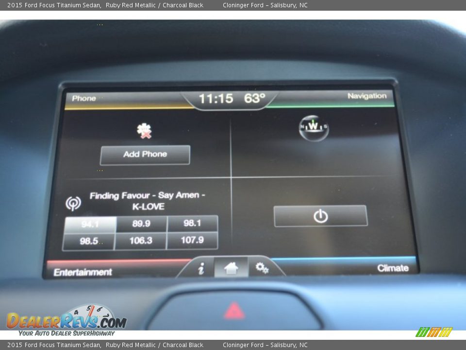 2015 Ford Focus Titanium Sedan Ruby Red Metallic / Charcoal Black Photo #13