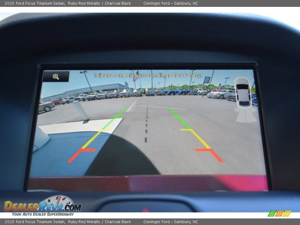 2015 Ford Focus Titanium Sedan Ruby Red Metallic / Charcoal Black Photo #16