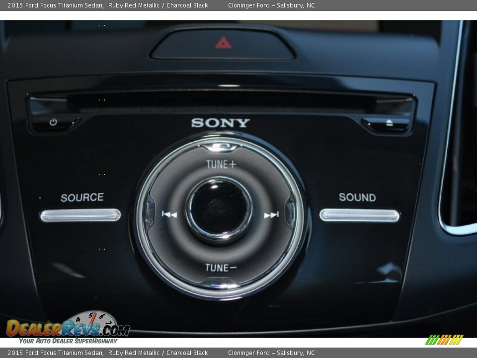 2015 Ford Focus Titanium Sedan Ruby Red Metallic / Charcoal Black Photo #17