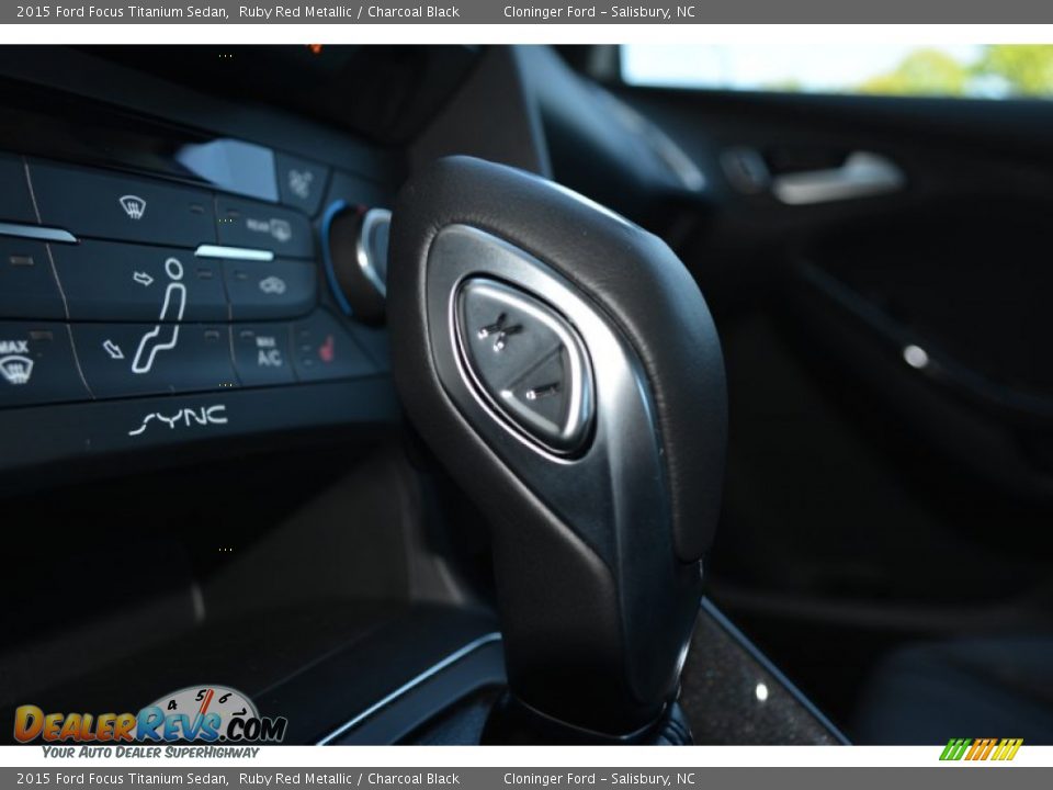 2015 Ford Focus Titanium Sedan Ruby Red Metallic / Charcoal Black Photo #19