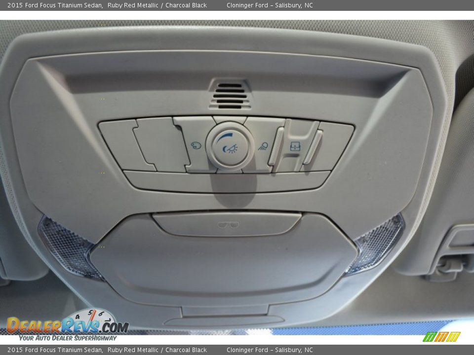 2015 Ford Focus Titanium Sedan Ruby Red Metallic / Charcoal Black Photo #20