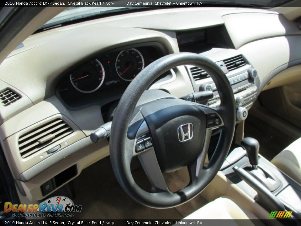 2010 Honda Accord LX-P Sedan Crystal Black Pearl / Ivory Photo #25