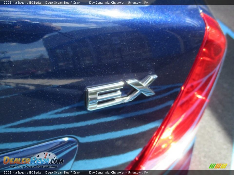 2008 Kia Spectra EX Sedan Deep Ocean Blue / Gray Photo #6