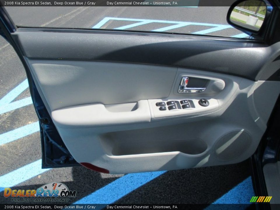 2008 Kia Spectra EX Sedan Deep Ocean Blue / Gray Photo #18