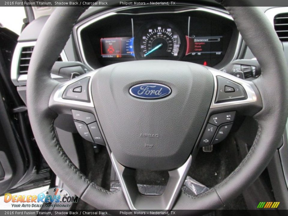 2016 Ford Fusion Titanium Steering Wheel Photo #30