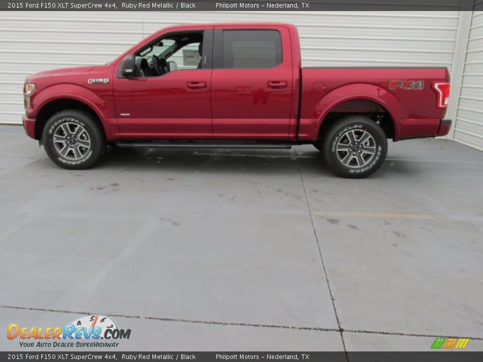 2015 Ford F150 XLT SuperCrew 4x4 Ruby Red Metallic / Black Photo #6