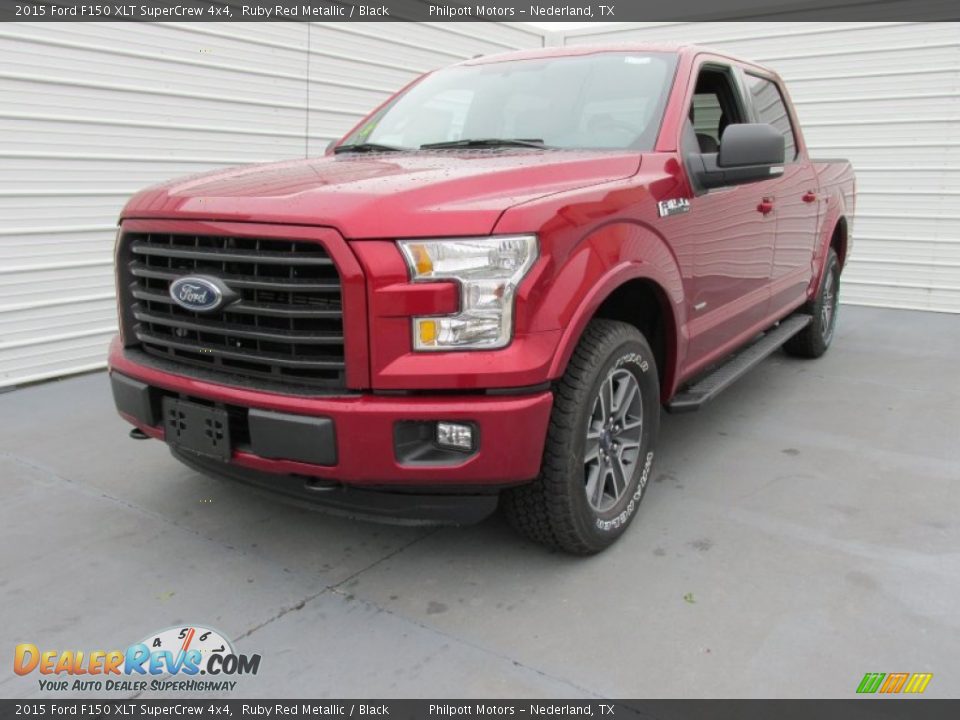 2015 Ford F150 XLT SuperCrew 4x4 Ruby Red Metallic / Black Photo #7