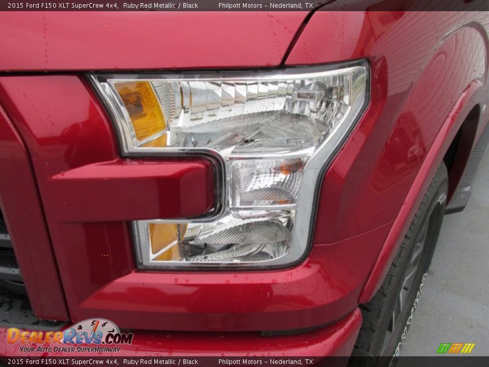 2015 Ford F150 XLT SuperCrew 4x4 Ruby Red Metallic / Black Photo #9