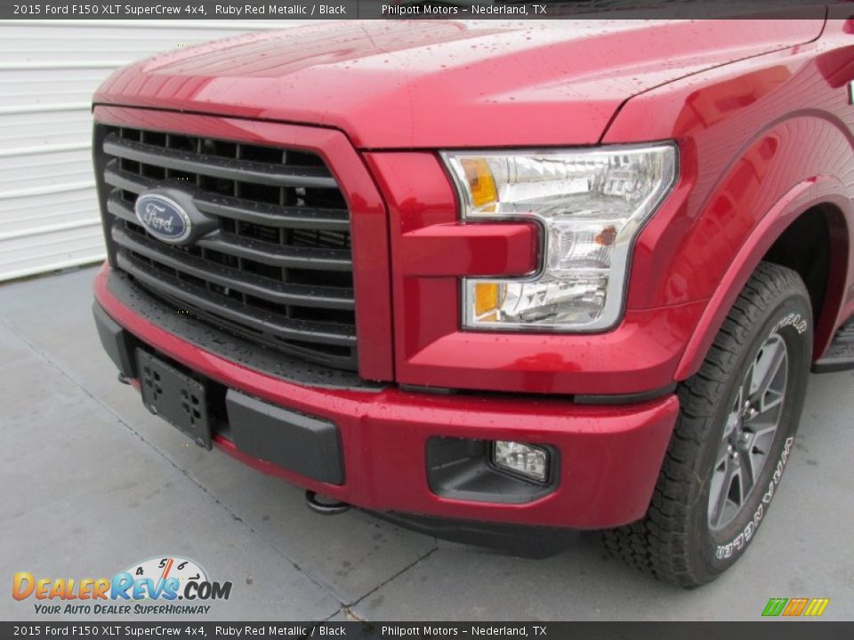 2015 Ford F150 XLT SuperCrew 4x4 Ruby Red Metallic / Black Photo #10