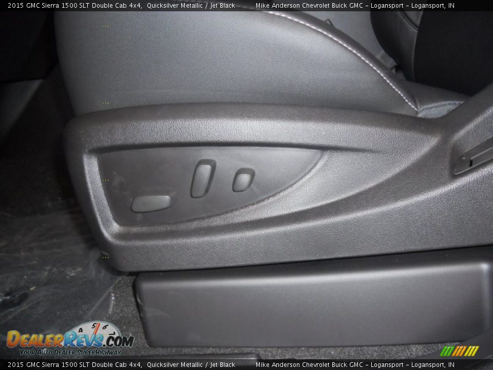 2015 GMC Sierra 1500 SLT Double Cab 4x4 Quicksilver Metallic / Jet Black Photo #6