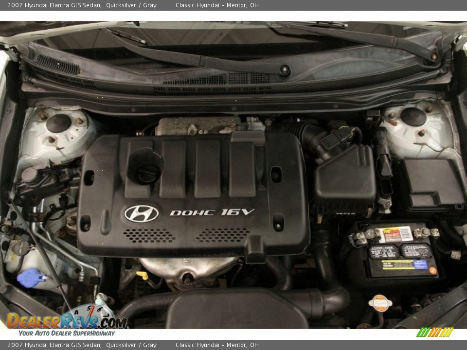 2007 Hyundai Elantra GLS Sedan Quicksilver / Gray Photo #12