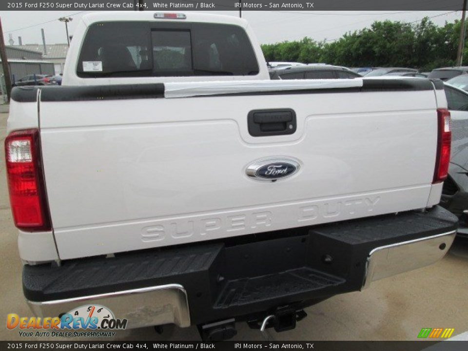 2015 Ford F250 Super Duty Lariat Crew Cab 4x4 White Platinum / Black Photo #11