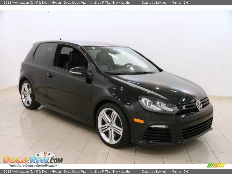 2012 Volkswagen Golf R 2 Door 4Motion Deep Black Pearl Metallic / R Titan Black Leather Photo #1