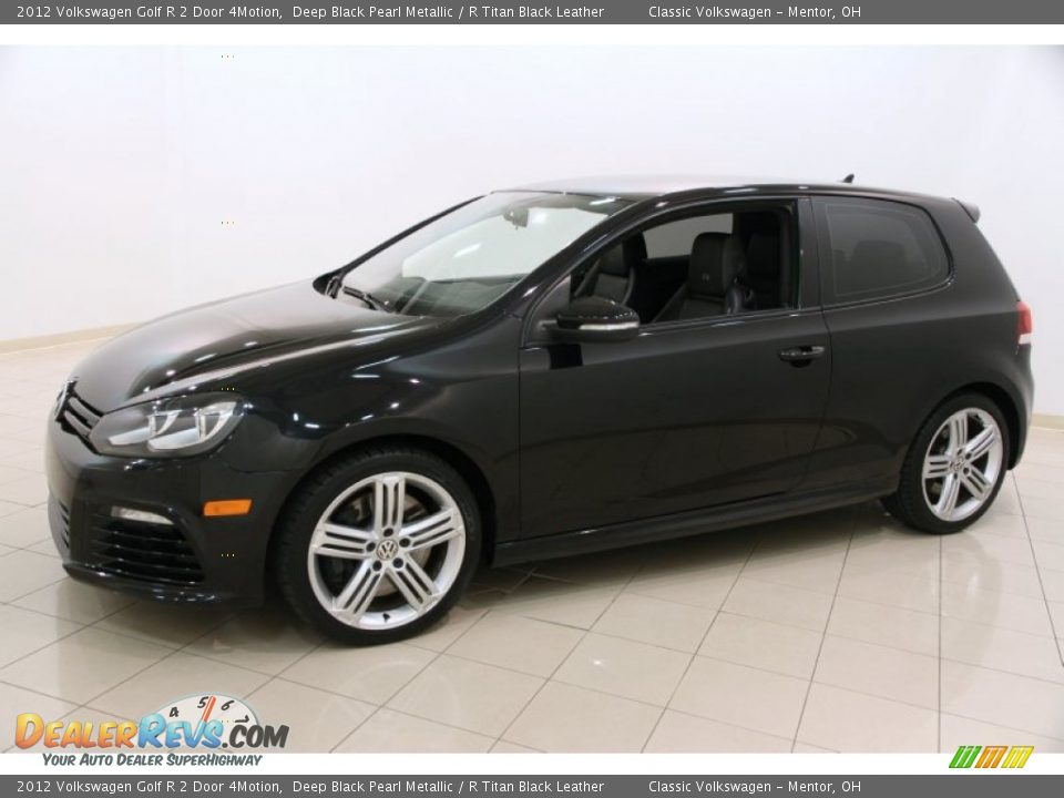 2012 Volkswagen Golf R 2 Door 4Motion Deep Black Pearl Metallic / R Titan Black Leather Photo #3