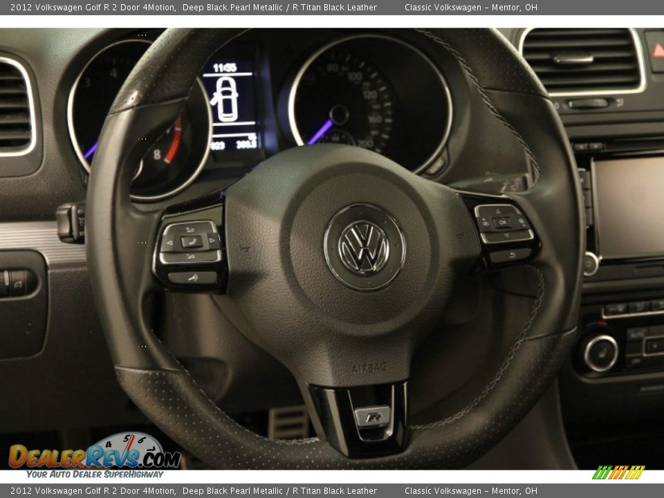 2012 Volkswagen Golf R 2 Door 4Motion Deep Black Pearl Metallic / R Titan Black Leather Photo #6