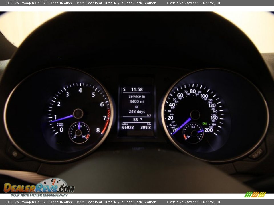 2012 Volkswagen Golf R 2 Door 4Motion Deep Black Pearl Metallic / R Titan Black Leather Photo #7