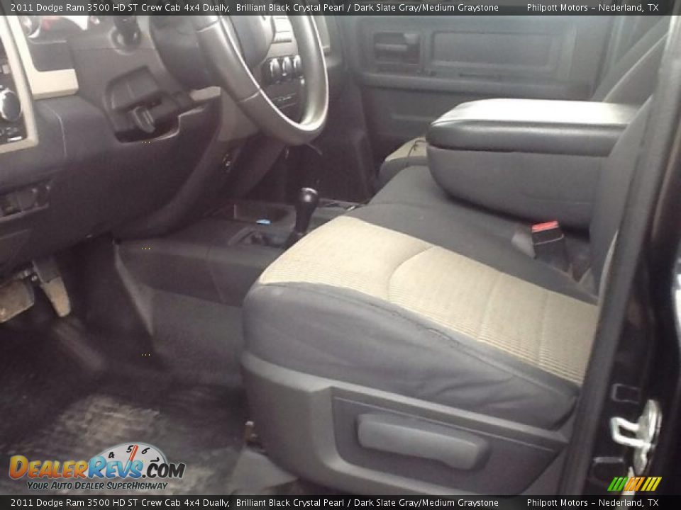 2011 Dodge Ram 3500 HD ST Crew Cab 4x4 Dually Brilliant Black Crystal Pearl / Dark Slate Gray/Medium Graystone Photo #7