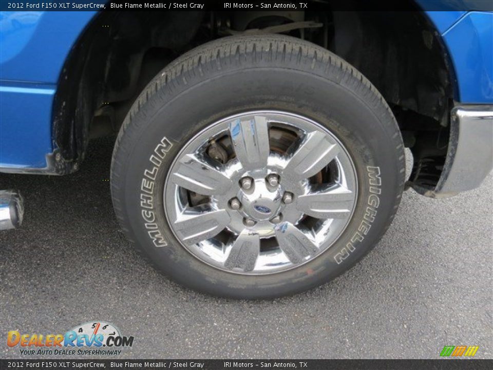 2012 Ford F150 XLT SuperCrew Blue Flame Metallic / Steel Gray Photo #9