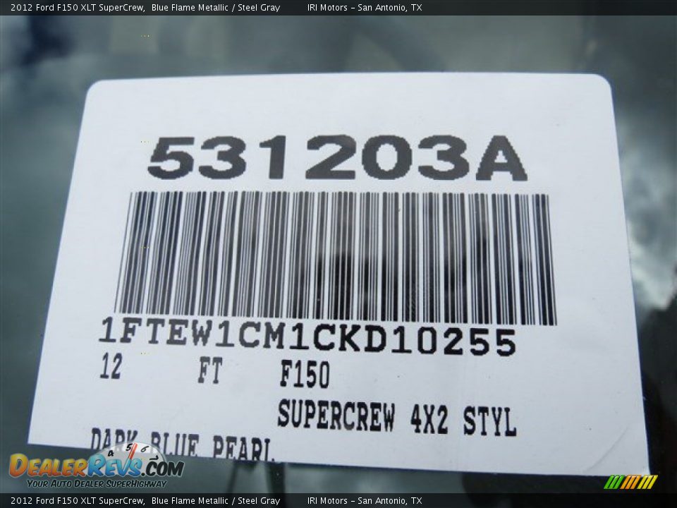 2012 Ford F150 XLT SuperCrew Blue Flame Metallic / Steel Gray Photo #22