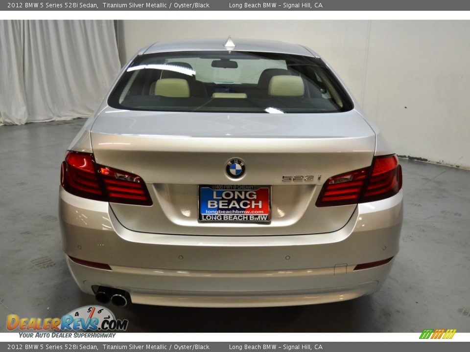 2012 BMW 5 Series 528i Sedan Titanium Silver Metallic / Oyster/Black Photo #7