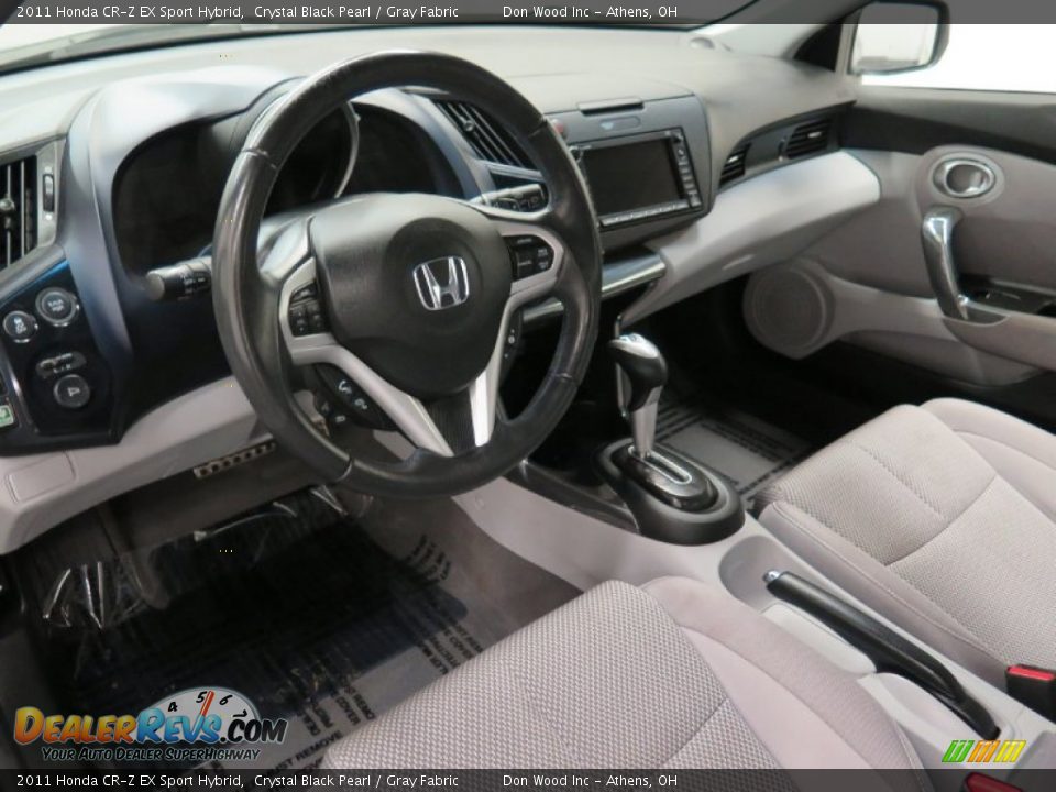 2011 Honda CR-Z EX Sport Hybrid Crystal Black Pearl / Gray Fabric Photo #12