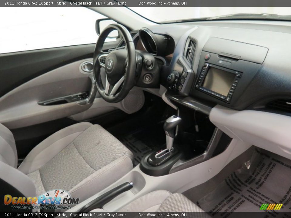 2011 Honda CR-Z EX Sport Hybrid Crystal Black Pearl / Gray Fabric Photo #13