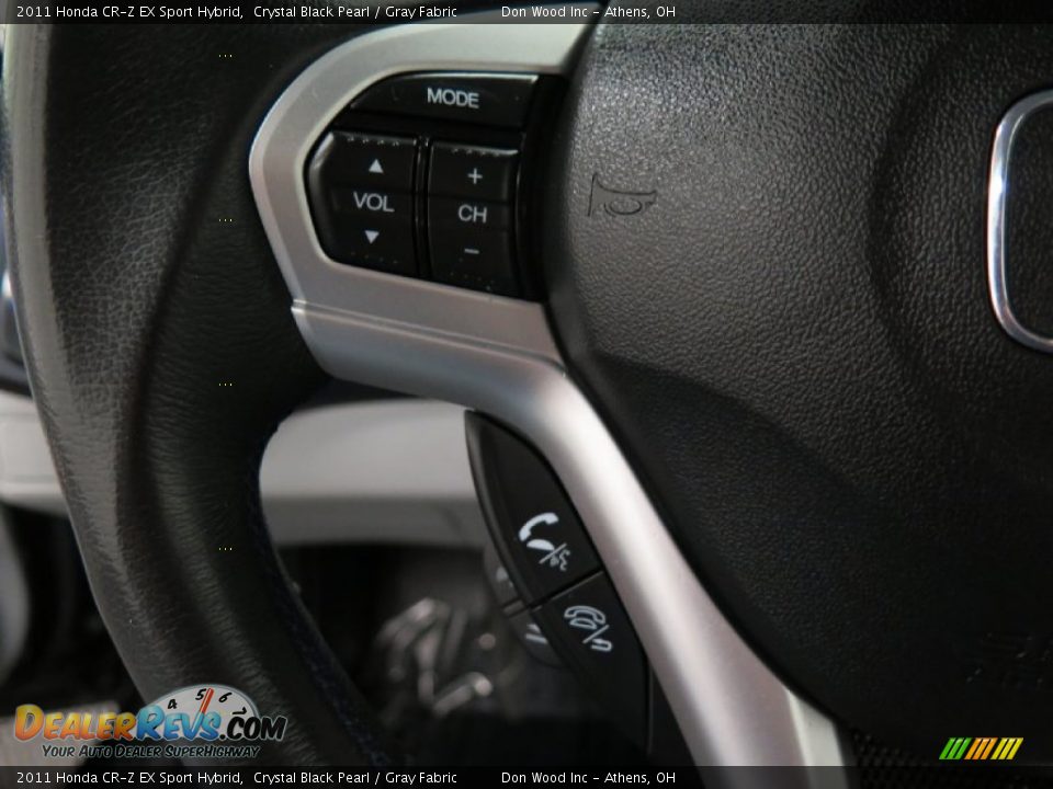 2011 Honda CR-Z EX Sport Hybrid Crystal Black Pearl / Gray Fabric Photo #15