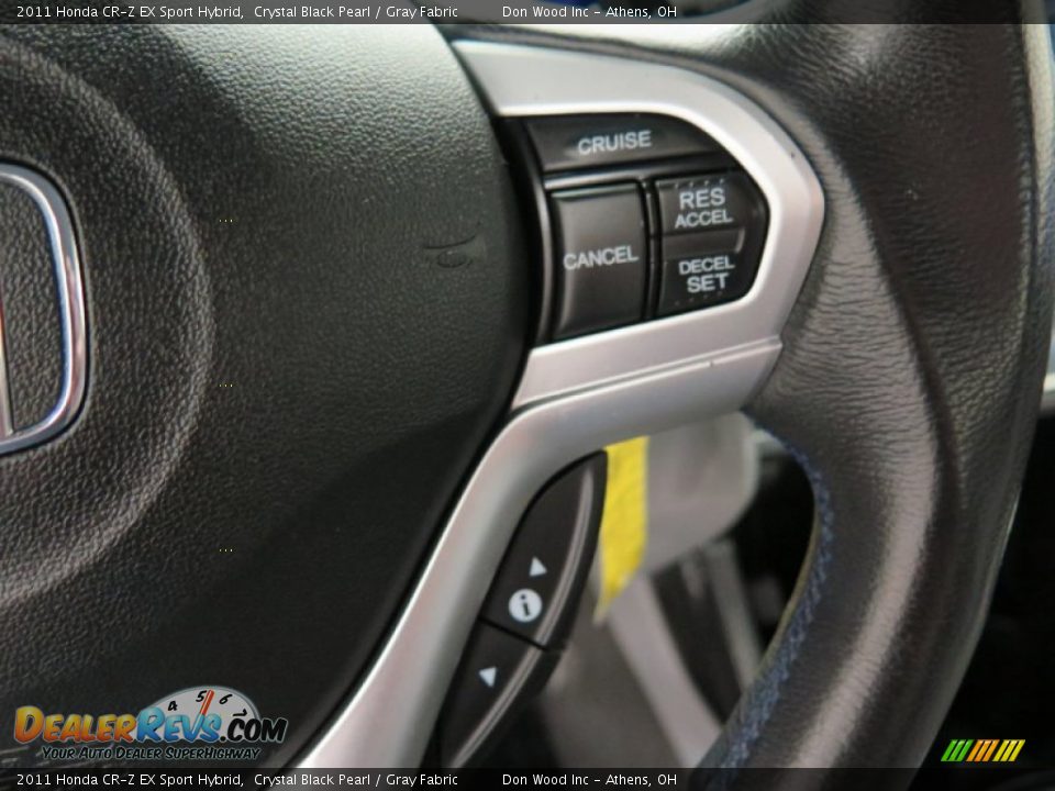 2011 Honda CR-Z EX Sport Hybrid Crystal Black Pearl / Gray Fabric Photo #16
