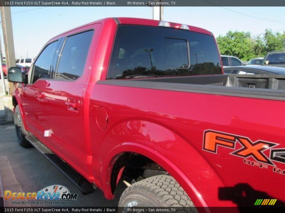 2015 Ford F150 XLT SuperCrew 4x4 Ruby Red Metallic / Black Photo #13